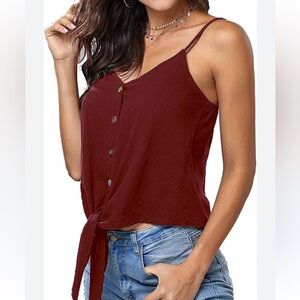Abercrombie & Fitch Front Tie Tank Top